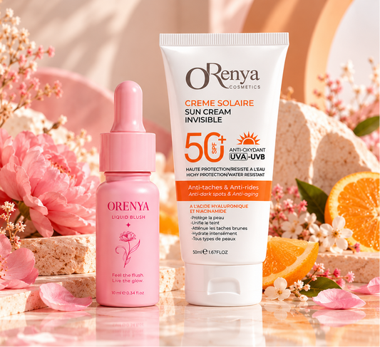 Ecran solaire + blush