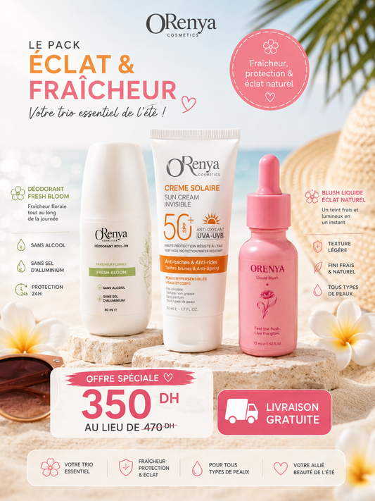 Ecran solaire +blush + deodorant